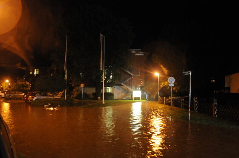 Hochwasser in der Region nach schweren Unwettern