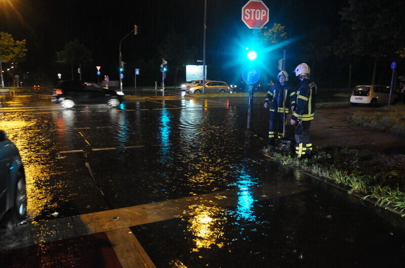 Hochwasser in der Region nach schweren Unwettern