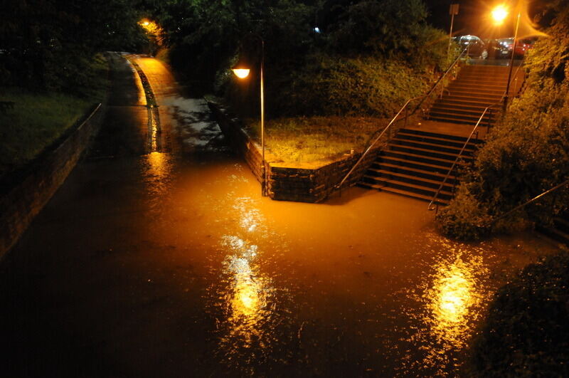 Hochwasser in der Region nach schweren Unwettern