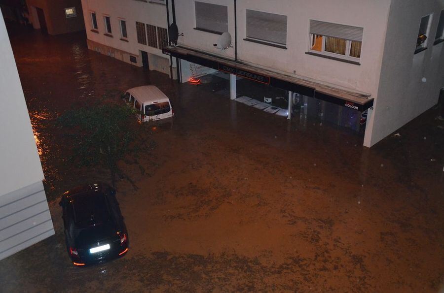Hochwasser in der Region nach schweren Unwettern