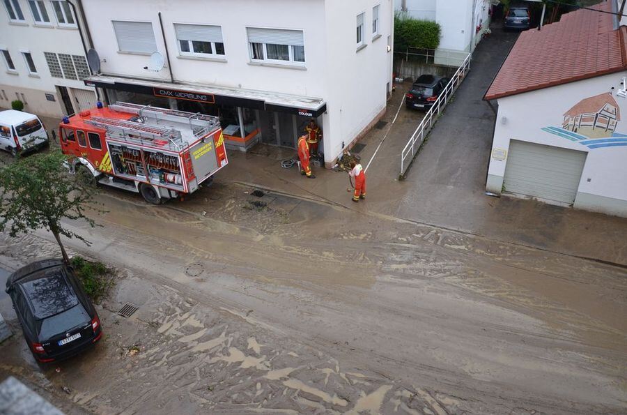Hochwasser in der Region nach schweren Unwettern