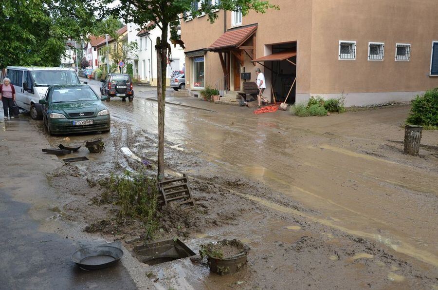 Hochwasser in der Region nach schweren Unwettern