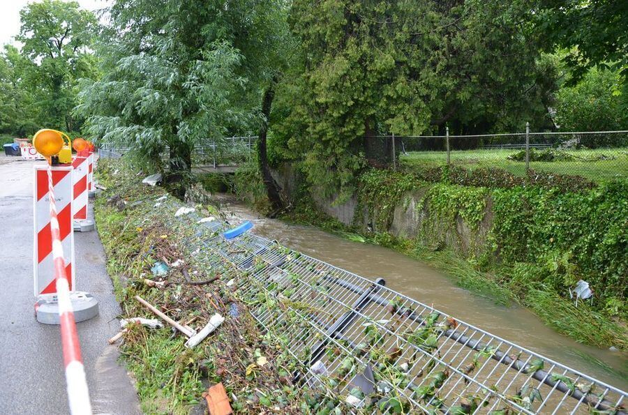 Hochwasser in der Region nach schweren Unwettern