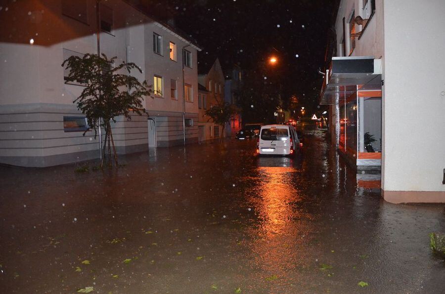 Hochwasser in der Region nach schweren Unwettern
