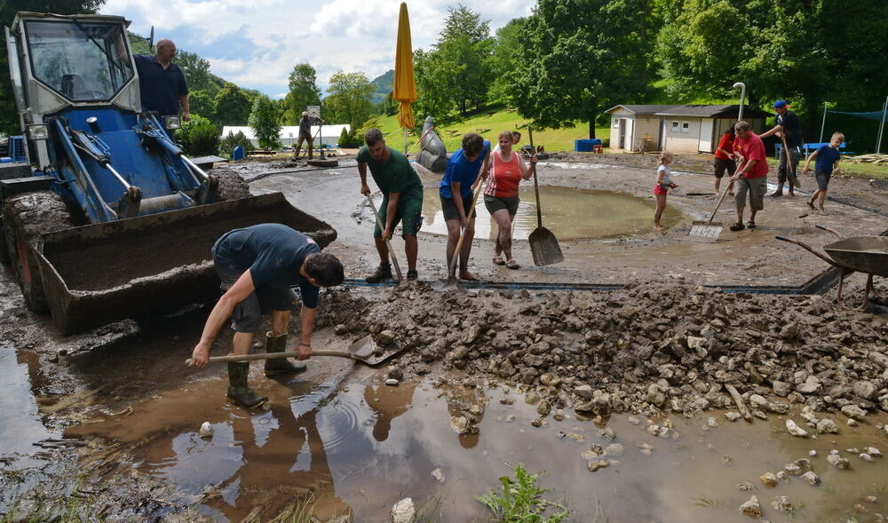Hochwasser in der Region nach schweren Unwettern