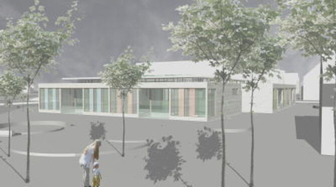 So könnte das neue Kinderhaus in Pliezhausen nach den Plänen des Reutlinger Architekturbüros Riehle und Partner einmal aussehen.