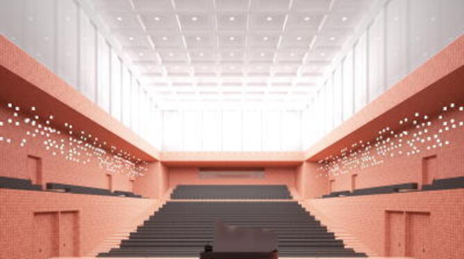 Der Konzertsaal kann dank Hubpodien variabel bestuhlt werden. GRAFIK: BÜRO DUDLER