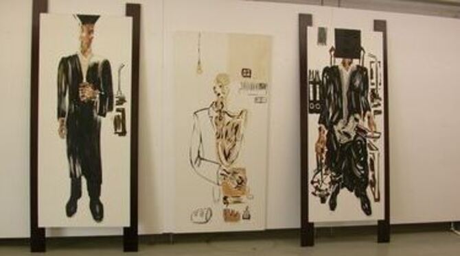 Ausschnitt aus der Installation &raquo; Im Namen des Volkes&laquo; von MAMU. FOTO: JULIA CZILWIK