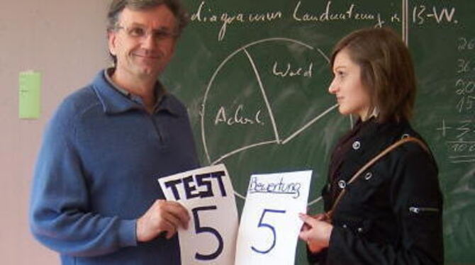 Manche Schüler wollen auch mal ihre Lehrer benoten. FOTO: LAURA MATUSCHIK