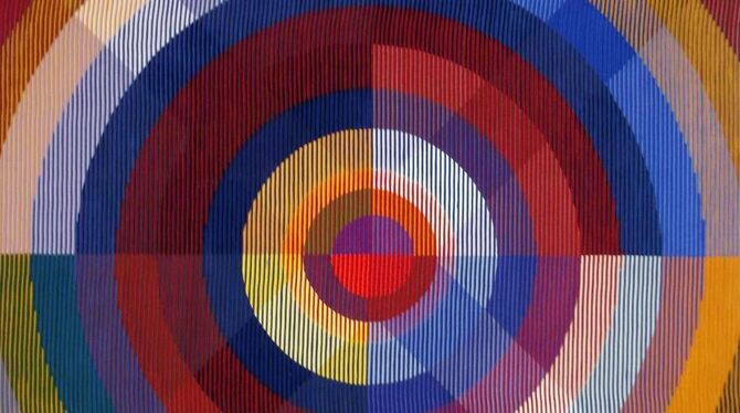 Wirkt von links und rechts ganz anders: Acrylmalerei von Antonio Marra. FOTO: SPILLER