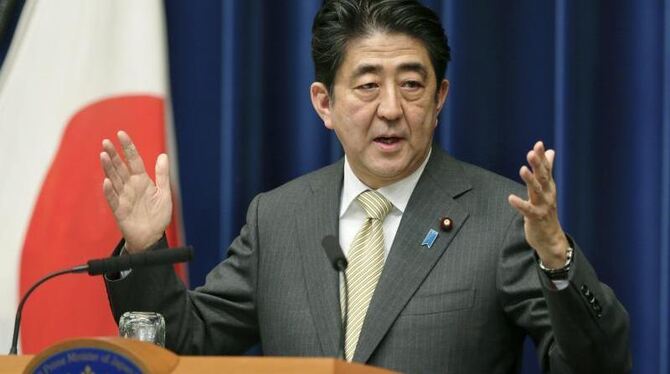 Japans Ministerpräsident Shinzo Abe reagierte empört. Foto: Kimimasa Mayama/Archiv