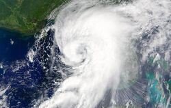 Das National Hurricane Center stufte «Hermine» von einem tropischen Sturm zu einem Hurrikan der niedrigsten Stufe 1 hoch. Fot