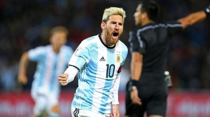 Lionel Messi erzielte den Siegtreffer gegen Uruguay. Foto: Nicolas Aguilera