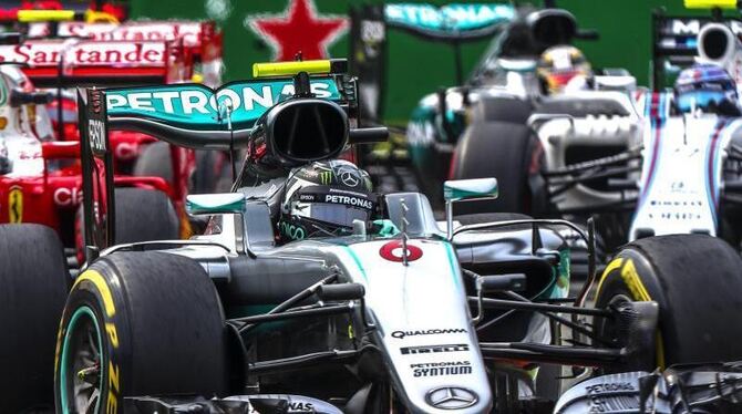 Nico Rosberg setzte sich gleich nach dem Start in Monza an die Spitze. Foto: Srdjan Suki
