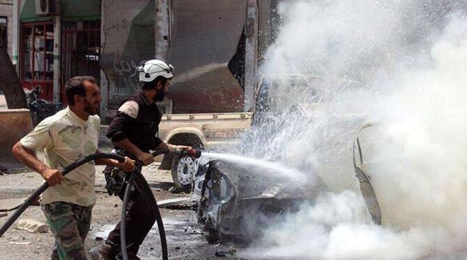 Die syrischen Weißhelme gelten auch als Kandidat für den Friedensnobelpreis. Foto: Syria Civil Defense Idlib