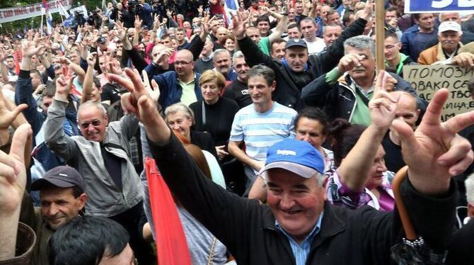 Proteste bosnischer Serben in Banja Luka, in Bosnien Herzegowina. Foto: Dejan Bozic/Archiv